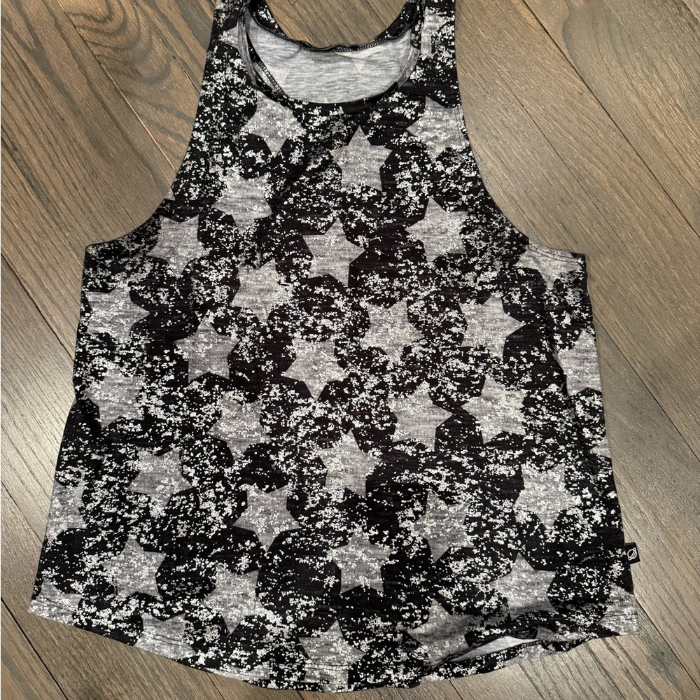 Terez foil star print workout top